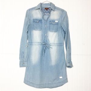 7 For All Mankind Light Denim Popover Dress